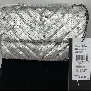 Nicole Miller Silver Sequin Bag